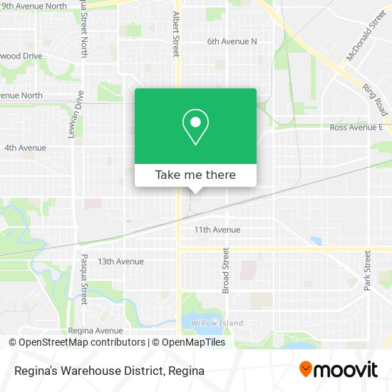 Regina's Warehouse District map