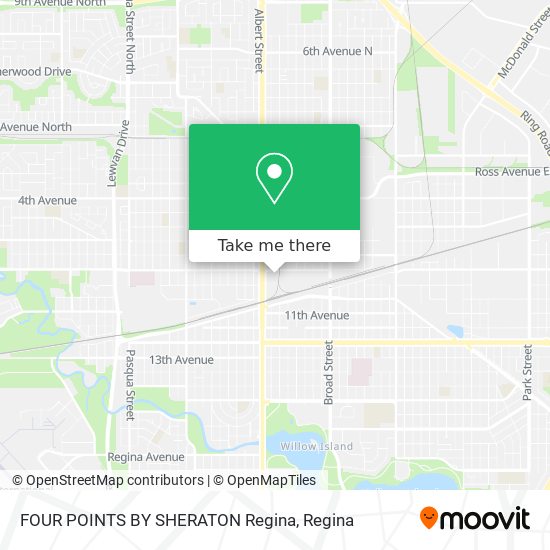 FOUR POINTS BY SHERATON Regina map