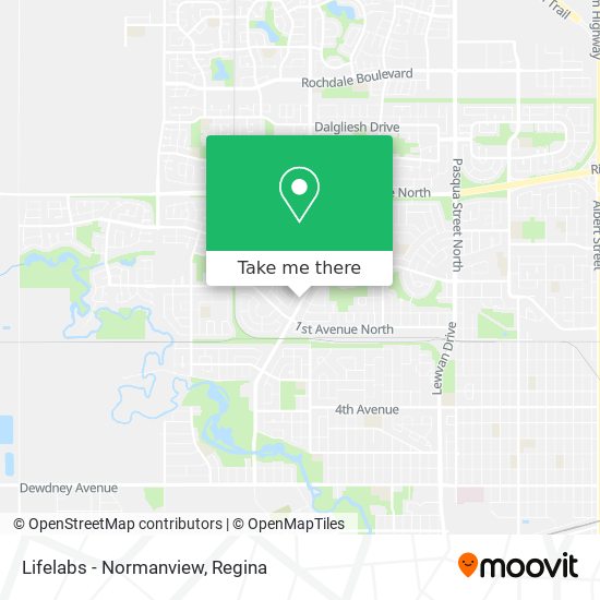 Lifelabs - Normanview map