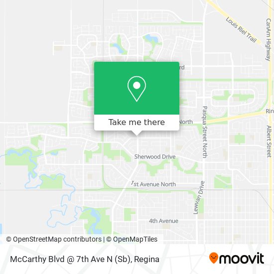 McCarthy Blvd @ 7th Ave N (Sb) map