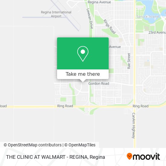 THE CLINIC AT WALMART - REGINA map