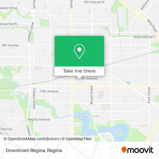 Downtown Regina map