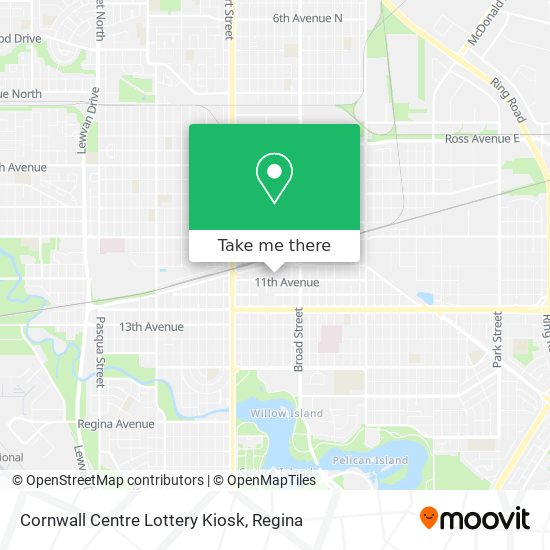 Cornwall Centre Lottery Kiosk map