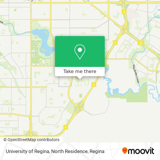 University of Regina, North Residence map