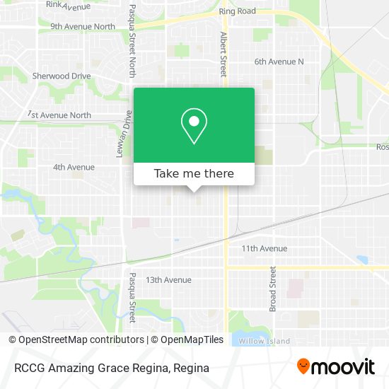 RCCG Amazing Grace Regina map