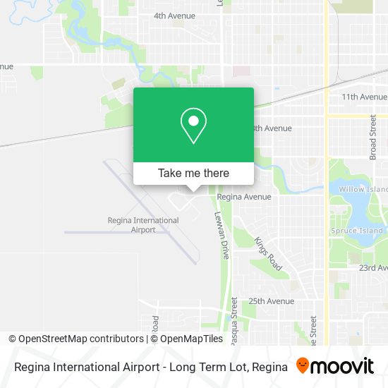 Regina International Airport - Long Term Lot map