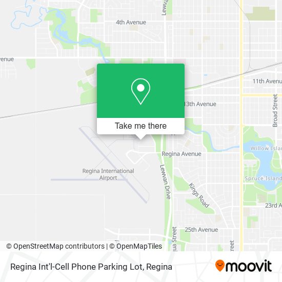 Regina Int'l-Cell Phone Parking Lot map