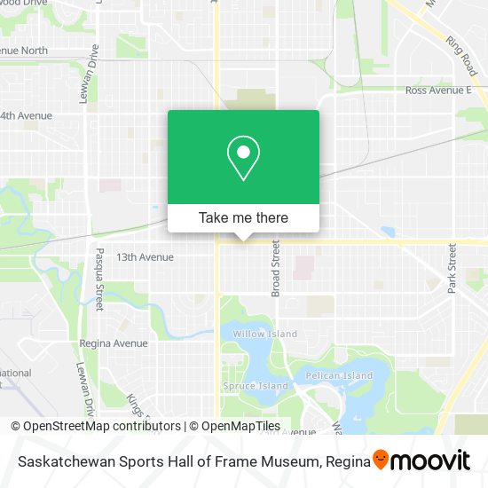 Saskatchewan Sports Hall of Frame Museum map