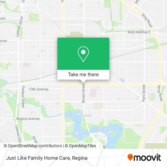 Just Like Family Home Care map