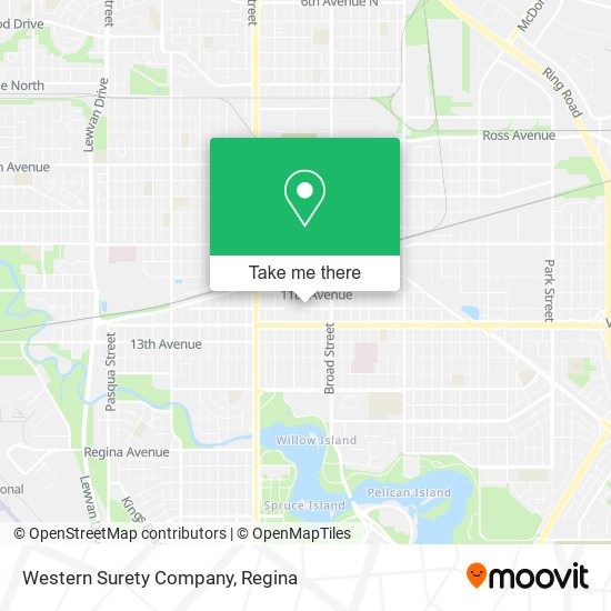 Western Surety Company map