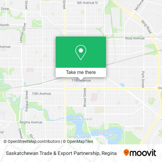 Saskatchewan Trade & Export Partnership map