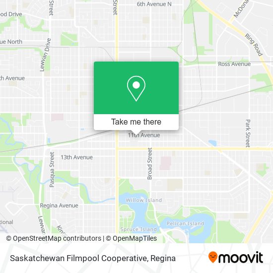 Saskatchewan Filmpool Cooperative map