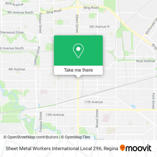 Sheet Metal Workers International Local 296 map