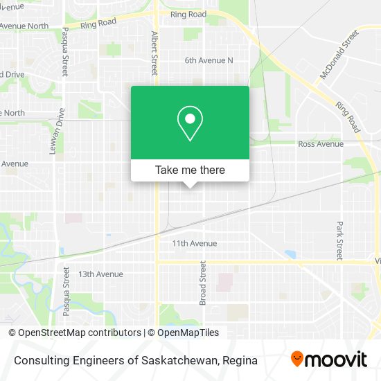 Consulting Engineers of Saskatchewan map