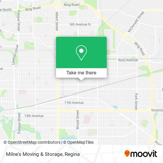 Milne's Moving & Storage map