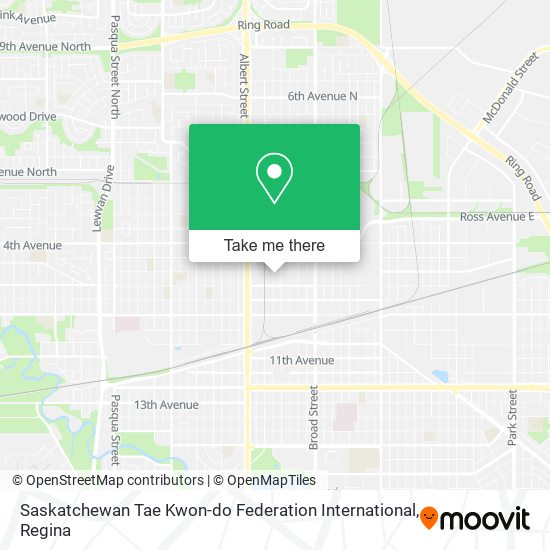 Saskatchewan Tae Kwon-do Federation International map