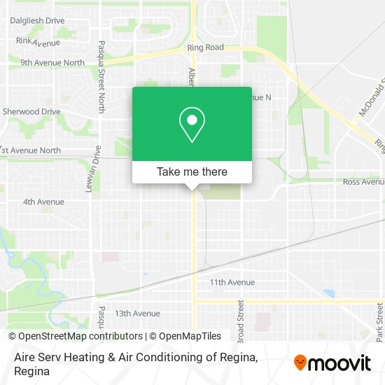 Aire Serv Heating & Air Conditioning of Regina map