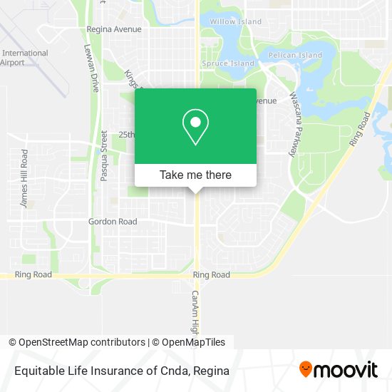 Equitable Life Insurance of Cnda map