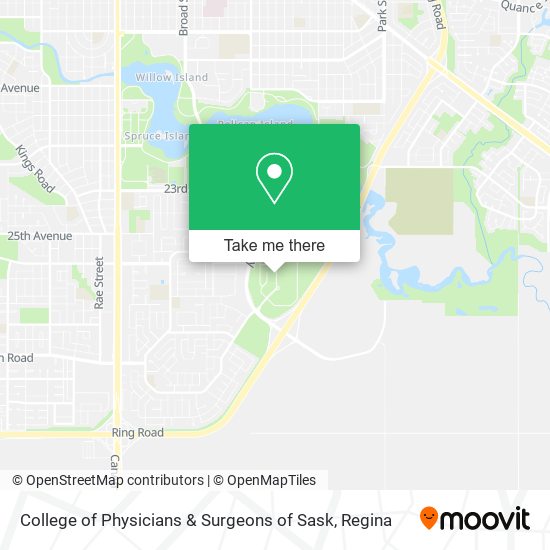 College of Physicians & Surgeons of Sask map