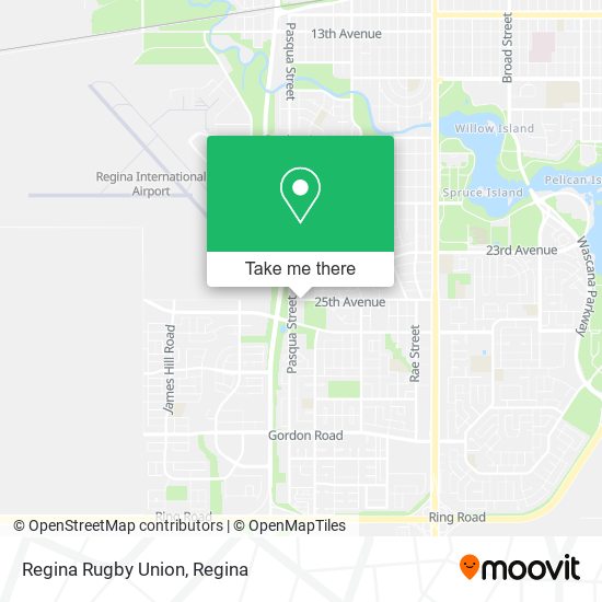 Regina Rugby Union map