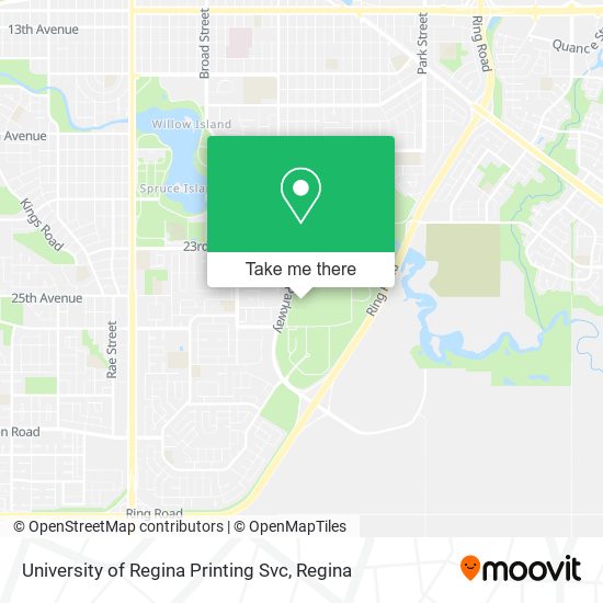 University of Regina Printing Svc map