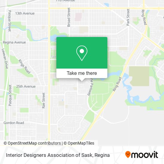 Interior Designers Association of Sask map