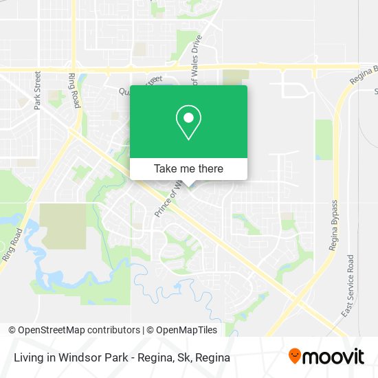 Living in Windsor Park - Regina, Sk map