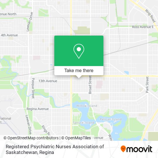 Registered Psychiatric Nurses Association of Saskatchewan map