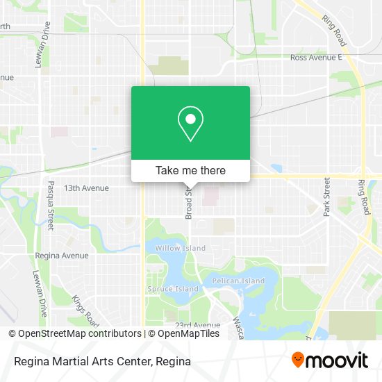 Regina Martial Arts Center map