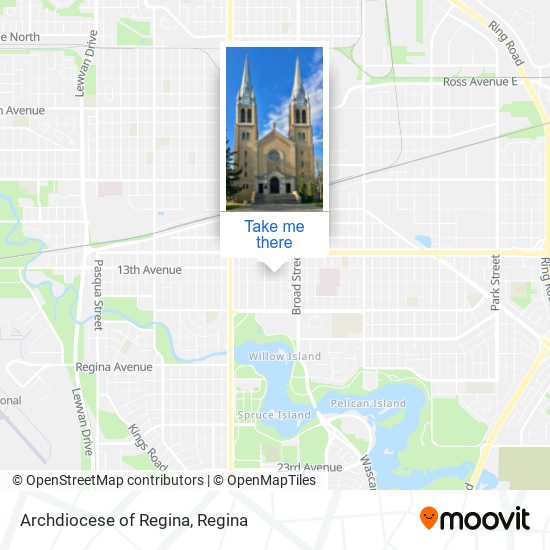 Archdiocese of Regina map