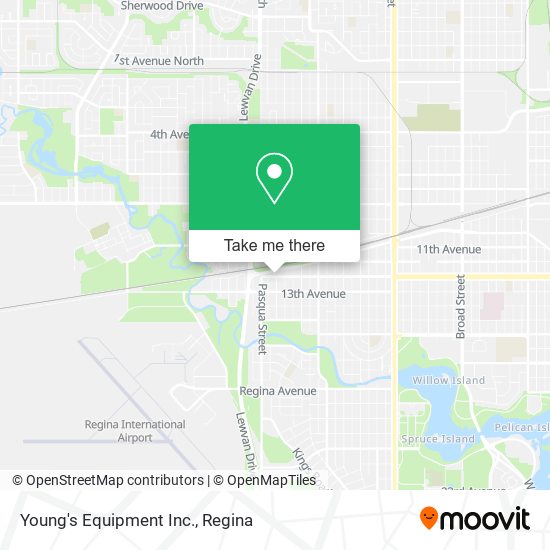 Young's Equipment Inc. map