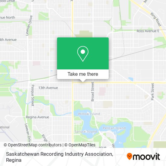 Saskatchewan Recording Industry Association map