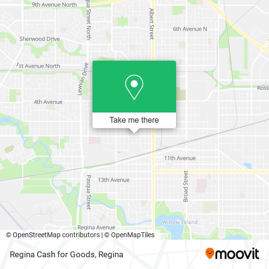 Regina Cash for Goods map