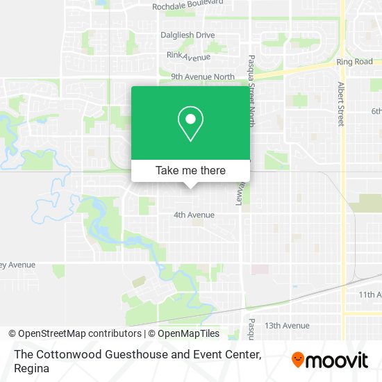 The Cottonwood Guesthouse and Event Center map