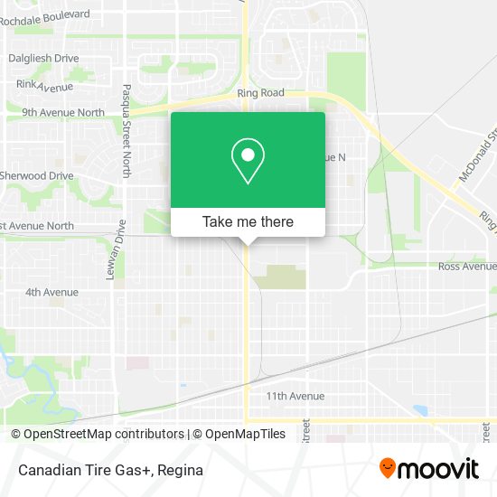 Canadian Tire Gas+ map