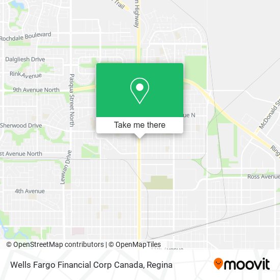 Wells Fargo Financial Corp Canada map