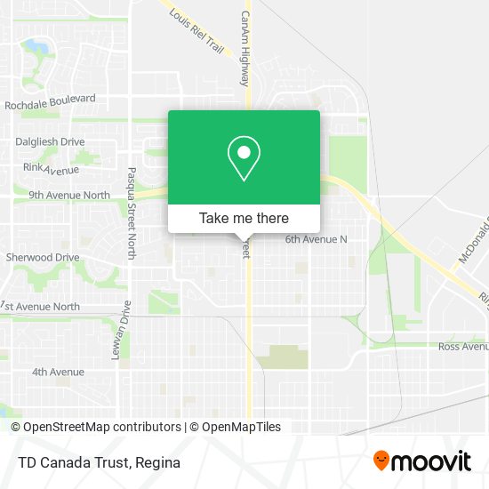 TD Canada Trust map