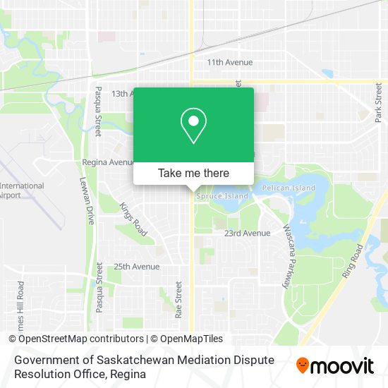 Government of Saskatchewan Mediation Dispute Resolution Office map
