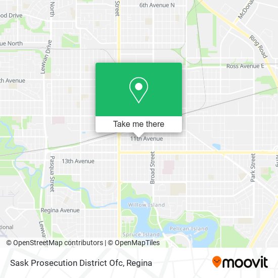 Sask Prosecution District Ofc map