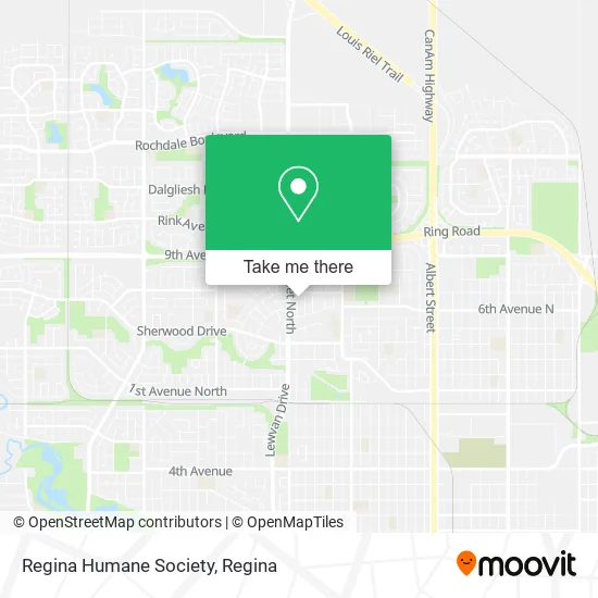 Regina Humane Society map