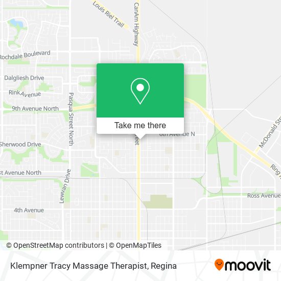 Klempner Tracy Massage Therapist map