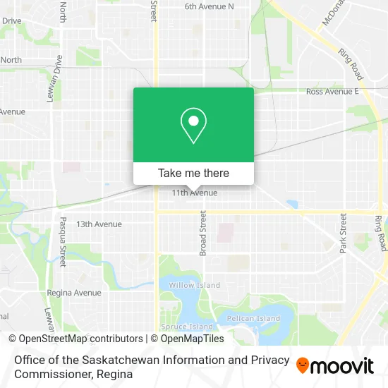 Office of the Saskatchewan Information and Privacy Commissioner map