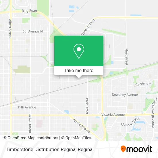 Timberstone Distribution Regina map