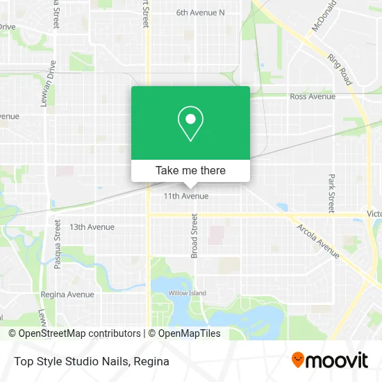 Top Style Studio Nails map