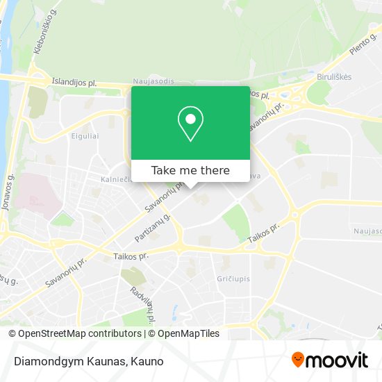 Diamondgym Kaunas map