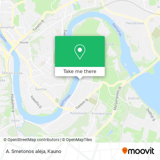 A. Smetonos alėja map