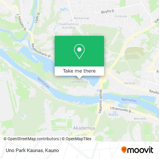 Uno Park Kaunas map