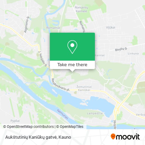 Aukštutinių Kaniūkų gatvė map