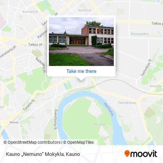 Карта Kauno „Nemuno“ Mokykla