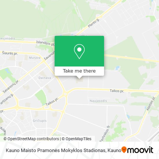 Карта Kauno Maisto Pramonės Mokyklos Stadionas